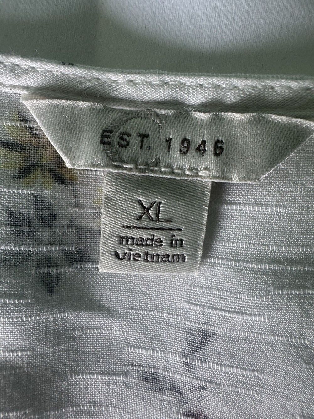 EST 1946 Floral Boho Peasant Blouse XL Rayon Wrap Look V Neck Cottagecore Top - Picture 4 of 8